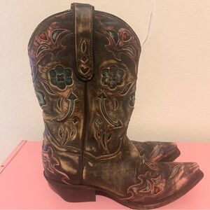 Dan Post Women's Vintage Bluebird Snip Toe Leather Boot DP3459 Women’s Size 7.5